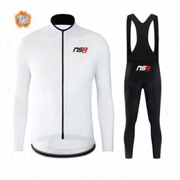 Cycling Jersey Sets Korea NSR Winter Thermal Fleece set Men Long Sleeve Clothing MTB Clothes Ropa Ciclismo Bike maillot 221201