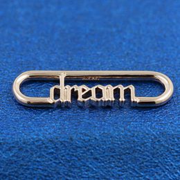 Rose Gold Plated Silver ME Styling Dream Word Link Charm Bead Only Fits European Pandora Me Type Jewelry Bracelets Necklaces