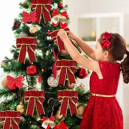 Christmas Decorations 1pack Butterfly Bow Hanging Decor Tree Ornaments Gold Red Bowknot For Home Xmas Decoration Year 2023 Navidad