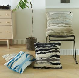 Ins soggiorno divano cuscino cuscino Nordic Tiger Pattern Cestino alpaca rotolo di lettiera