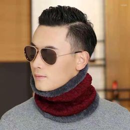 Scarves Winter Men's And Women's Warm Knitted Ring Thick Elastic Knit Mufflers Children Neck