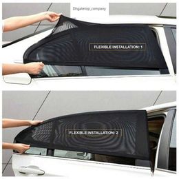 2x Car Polyester Rear Side Window Mesh Sun Visor Shade Cover Shield UV Protector Enhances privacy 54cmx92cm Fits most car model