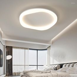 Chandeliers Modern Ceiling LED Lamp For Living Room Bedroom Study White Color Surface Mounted Acrylic Lights Deco Dimmable