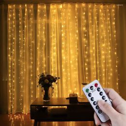 Strings 3M Led Light Garlands Christmas Fairy Lights Remote Control USB Garland Curtain Lamp Festoon Year Decoration For Home Window