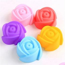 Baking Moulds Creative Rose Flower Cake Mold Dessert Biscuit Sile Baking Mod Practical Kitchen Tool 0 45Sk Ww Drop Delivery Dhgarden Dhyc1