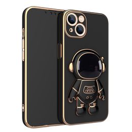 Casos de celular de astronautas 6D Capas de designers de suporte oculto para iPhone 14 Plus 13 12 Pro Max Luxury Shell Protetor