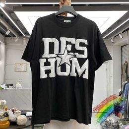 Men's T-Shirts 2022ss Puff Print T-Shirt Men Women Best Quality Pentagram Printing T Shirt Tops Tee T221130