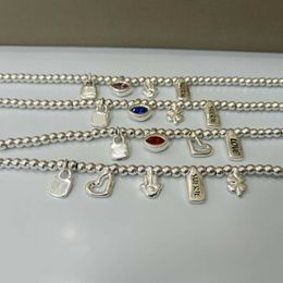 Bracelet Chain 2021 European and American Original Electroplating 925 Silver Light Luxury Uno De 50 Holiday Festival Jewellery Gift