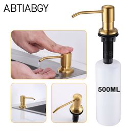 Liquid Soap Dispenser 8 Colours Countertop Stainless Steel Kitchen Sink Brushed Gold Large Capacity Detergent Pump Bottle 221130