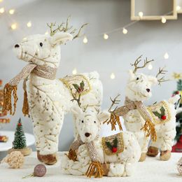 Christmas Decorations Elk Party Dolls for Tree Santa Claus Snowman Toys Figurines Decorazioni 221201