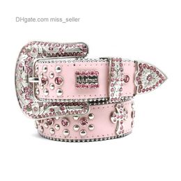 2022 Designer Belt Bb Simon Guangzhou Rhinestone Belt for Women Handmade Personality Fashion Trend Hip Hop Punk Style Belt miss seller