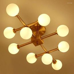 Pendant Lamps Nordic Gold Modern Light Ceiling Lamp Glass Hanging