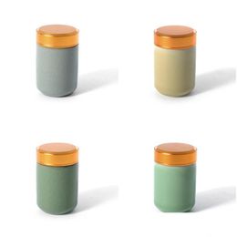 Tea Caddies Small Ceramic Tea Caddy Leaves Container Kung Fu Case Coffee Outdoor Convenient Storage Jars 203 J2 Drop Deliver Dhgarden Dhwgr