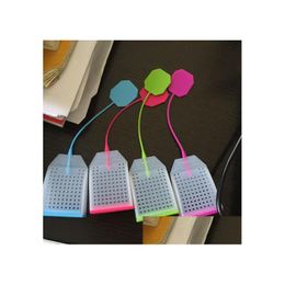 Coffee Tea Tools Sile Tea Infuser Bag Shape Mticolor Optional Teas Strainer Philtre Diffuser Kitchen Gadgets Reusable Lazy Things1 Dhvzt