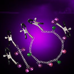 Bondage Lot Nipple Clamps Sex Toys For woman Sexy Adult Novelty Mercy Chained milk Clip bells Female Breast clitoris restraints 221130