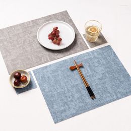 Table Mats Nordic PU Leather Bowl Coasters Kitchen Tableware Placemats Dining Heat Insulation Waterproof Rectangle Pads