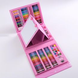 208PCS Painting Pens paintbrush set children's gift art painting color watercolor pen crayon with drawing board stationery Wholesale stationery-learning