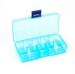 10 Grids Jewellery Storage Box Plastic Transparent Display Case Organiser Holder for Beads Ring Earrings Jewellery SN398