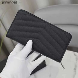 Luxury Design Bag Shop Wholesale and Retail Long Zipper Cowhide Wallet Multi Card Credit y Letter