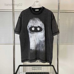 Men's T-Shirts Mask Print Loose Short Sleeves T Shirt Men Women Best Quality Vintage T-shirts Tops Tee L221202