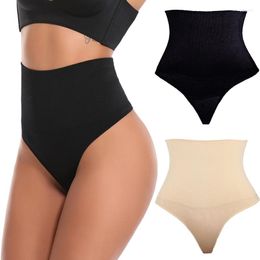 Waist Support Women Slimming Panties Body Shaper High Tummy Control BuLifter Belly Shaping Cincher Brief Black T-Back