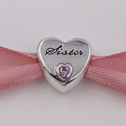 Family 925 Sterling Silver Beads Sister'S Love Charm Fits European Pandora Style Jewelry Bracelets & Necklace 791946PCZ AnnaJewel