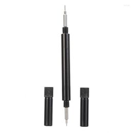 Watch Repair Kits V-edged Flat Tip Forked Link Pin Tool Black Spring Bar With Two Covers Clock Fitting Removing Steel