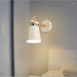 Wall Lamp Nordic Light Modern Sconce Adjustable Corridor Bedside Iron Art Plating E27Light Head