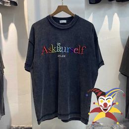 Men's T-Shirts Askyurself T Shirt Men Women Best Quality Embroidery Askyurself Tee Oversize Tops Vintage Short Sleeve harajuku shirt T221130