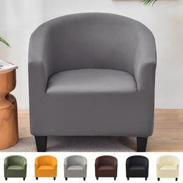 Chair Covers Solid Colour Single Armchair Cover Relax Stretch Seater Club Couch Slipcover For Living Room Sofa Protector 221202