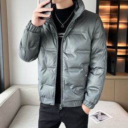 Men's Vests Down Jacket Lightweight Thickened Short Stand Collar Embossed Winter Clothing Trend Handsome White Duck For Male 221201