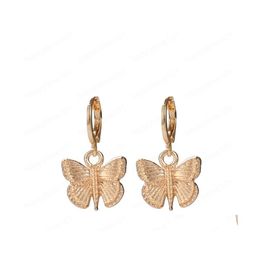 Dangle Chandelier Fashion Bohemian Punk Earrings Jewellery Gold Sier Colour Butterfly Shape Stud Gift For Women Girl Drop Delivery Dhuzr