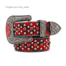 2022 Designer Belt Bb Simon Water drill belt rivet for men and women with the same waist seal Punk fashion flow pin button jeans new style