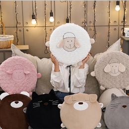 Cushion/Decorative Pillow Ins Super Cute Sheep Creative Cartoon Animals Pad Sofa Cushion Stuffed Animal Plush Pillows Cushions Gift for Friends Home Decor 221202