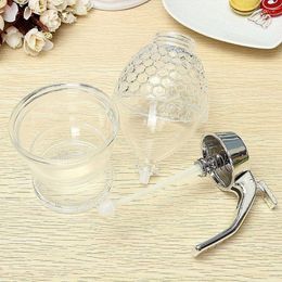 Food Savers Storage Containers Honey Drip Dispenser Sugar Storage Pot Container Quick Fill Clear Honey Jar 221202