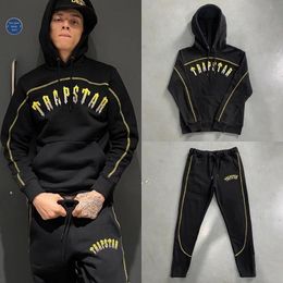 Erkekler Trailsits Trapstar Erkekler Kadın Hoody Pantolon Set Yüksek Kaliteli Gradyan İşlemeli Polar Hoodie Sweatshirt Takım 221011