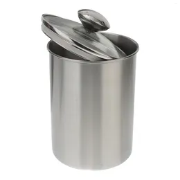 Lagerflaschen Kanister Beh￤lter Jar Kaffee Tea Metall Canisters Steelkitchen Edelstahl luftdicht versiegelte Carbon Container Mehl