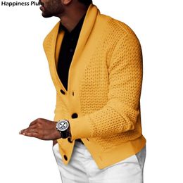 Men's Sweaters Mens Casual Buttoned Cardigan Jacket 2022 Autumn Winter Fashion Men Sweater Coat Solid Colour Knitted ForStreetwear