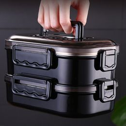 Lunch Boxes Lunch Box for Kids School Children Stainless Steel Bento Box Japanese Style Office Worker Portable Lunchbox Microwave Tableware 221202