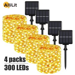 Garden Decorations 32m22m12m7m Solar Led Light Outdoor Festoon Lamp Fairy Garland String Christmas Decor 4321pack 221202