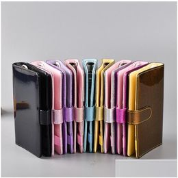 Notepads Holographic A5 A6 Pu Leather Notebook Er Rainbow Ring Binder For Filler Paper With Magnetic Buckle Closure Laser 802 Drop D Dhvuc