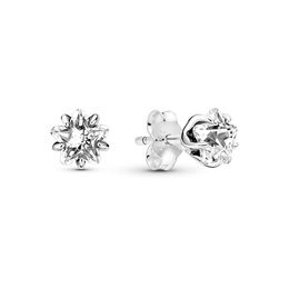 Celestial Sparkling Star Stud Earrings 925 Sterling Silver with Original Box for Pandora CZ diamond Fashion Party Jewelry Gift Earring for Women Girls