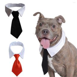 Dog Apparel Comfortable Tuxedo Bow Ties Adjustable Cat Grooming Cute White Collar Necktie Pet Accessories Formal Tie