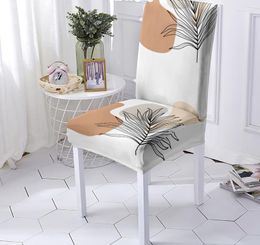 Chair Covers Abstract Painting Office Computer Dining Chairs Seat For Kitchen Cover Banquet Party Decoration