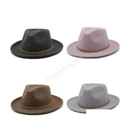 Wide Brim Hats Bucket Hats Felt Fedora Hats Mens Womens Hat For Women Men 2021 Fedoras Woman Man Jazz Top Cap Female Male Caps Aut Dhlka