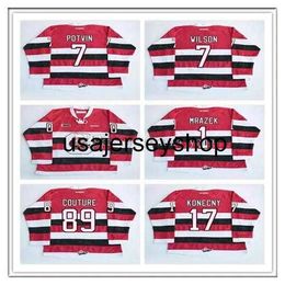 Hockey Jersey college 2022 wearCustom CHL 67s 1 petr mrazek 17 travis konecny 89 Logan Couture 7 Potvin Wilson Stitched OHL CCM Ho