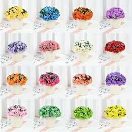 Decorative Flowers 12/36pcs Mini Chrry Artificial Silk Flower Baby Breath Bouquet Stamen DIY Scrapbook Wreath Crafts Wedding Party Home