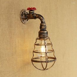 Wall Lamp Vintage Loft Lamps Iron Single Head Lights Bar Corridor Aisle Restaurant Porch Cafe Industry Wind Light