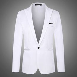 Men's Suits Blazers Outwear Classic Men Slim Fit Office Blazer Long Sleeve Suit Coat Pure Color Workwear 221201