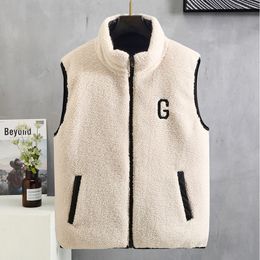 Men's Vests 3675 Winter Woolen Vest Coat Men Stand Collar Embroidery Warm Short Vest Men Sleeveless Jacket Outerwear Waistcoat Stand Collar 221202